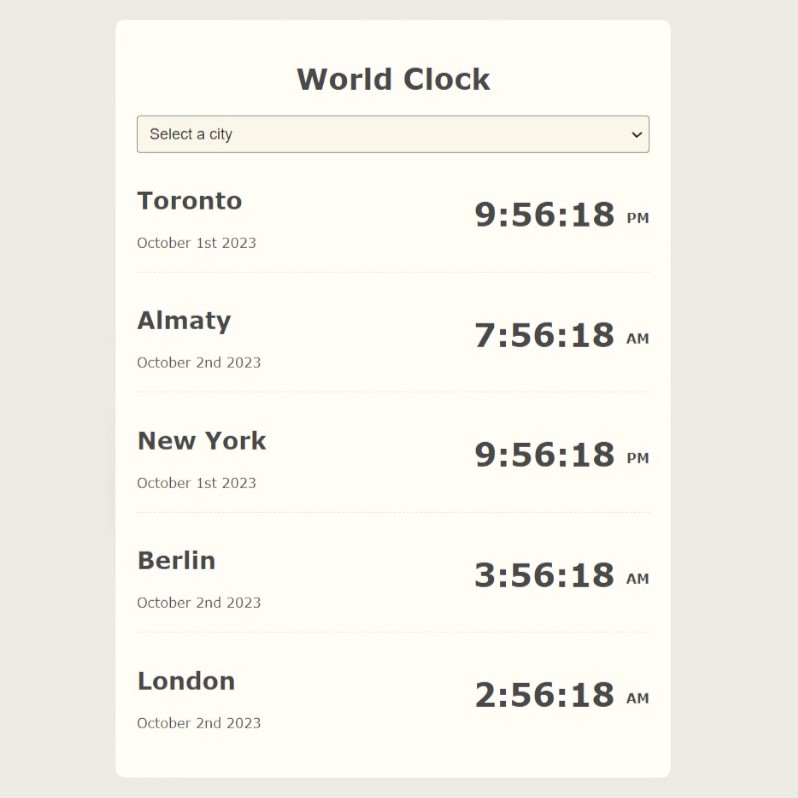 World Clock